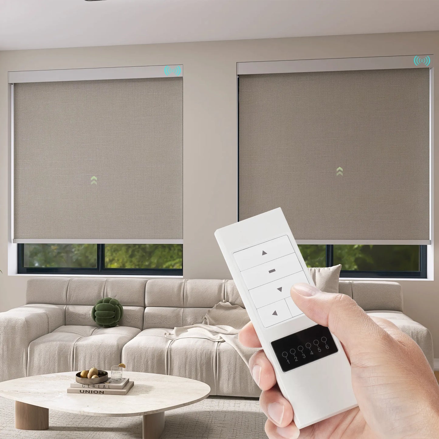 ANJIAR 16-Channel Remote for Motorized Roller, Zebra & Roman Shades