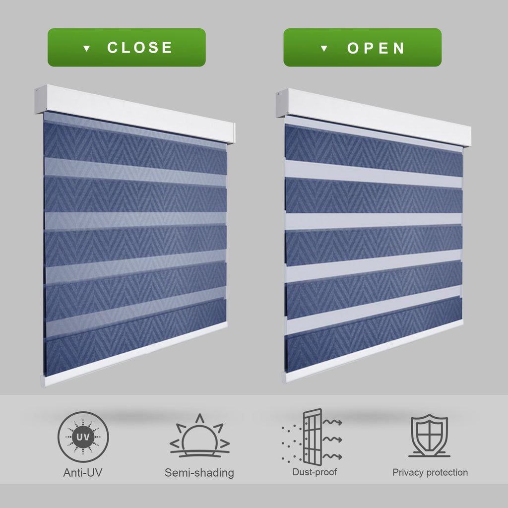 ANJIAR  Cordless Zebra Shades - 70% Blackout