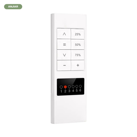 ANJIAR 6-Channel QuickSet Remote for Roller & Zebra Shades