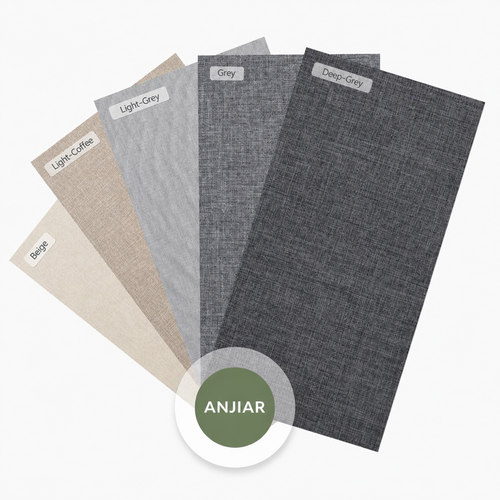 ANJIAR 100% blackout cross-weave roller shade fabric samples