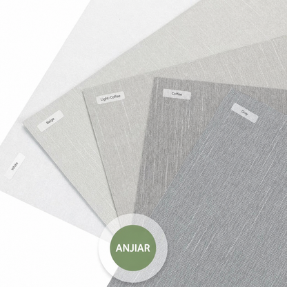ANJIAR 100% blackout nano-composite roller shade fabric samples