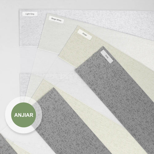 ANJIAR 90% Blackout with Speckled Design zebra shade fabric swatches – 83064