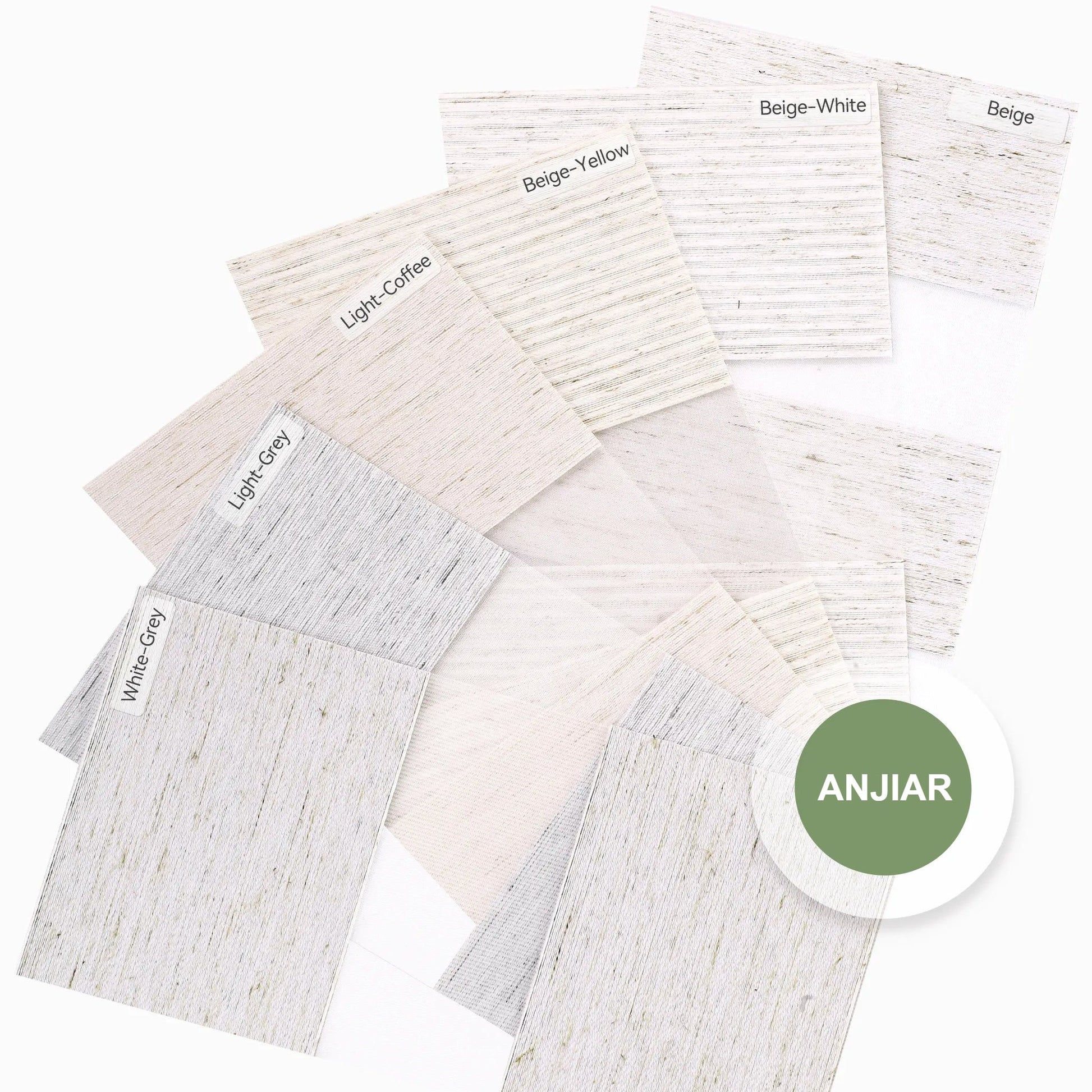 ANJIAR 70% Blackout Linen Texture zebra shade fabric swatches – 83070