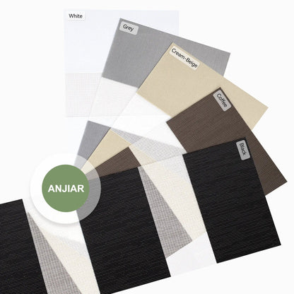 ANJIAR 90% Blackout Plain Weave zebra shade fabric swatches – 83071