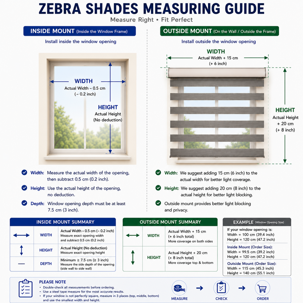 Cordless Zebra Shades